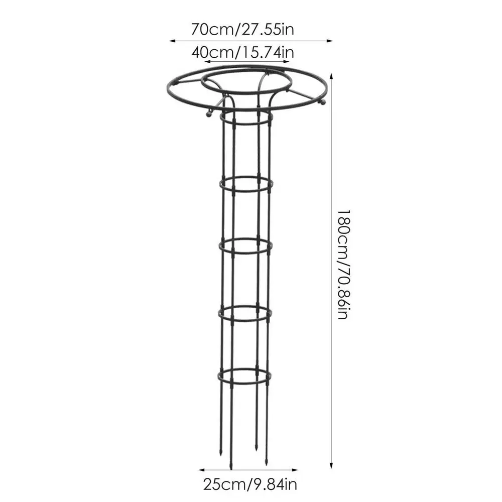 Treillis D'Escalade Pour Plantes 210cm - Cadre Métal Vertical Jardin, Support Pour Vignes Et Roses Grimpantes