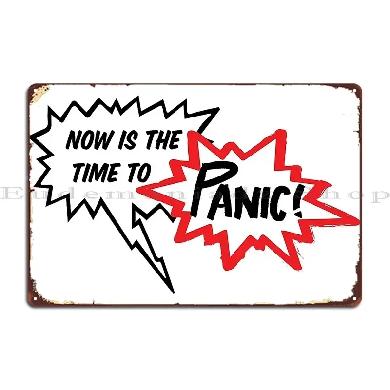 Time To Panic Metal Signs Design Kitchen Pub Plates Retro Printing Tin Sign Poster