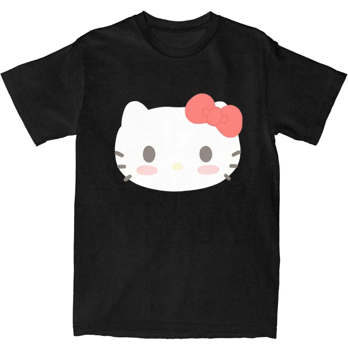 Hello Kitty Cute T-Shirt Trendy Cool T Shirts Short Sleeve Vintage Tshirt Beach 100 Cotton O-Neck Oversized Clothing