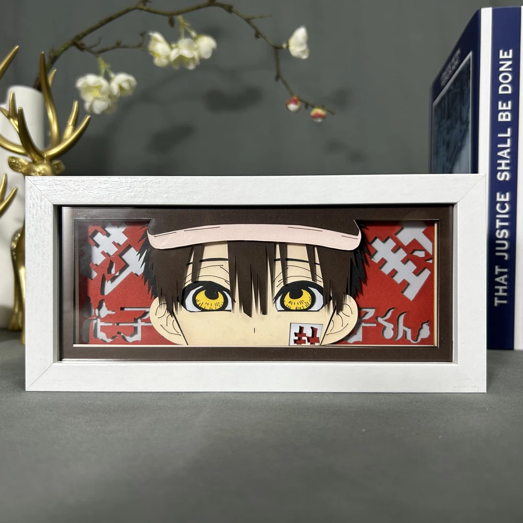 Imagem -04 - Anime Paper Cut Led Light Box wc Limite Hanako Kun Decoração do Quarto Gamer Candeeiro de Mesa Manga Anime Lightbox Eyes