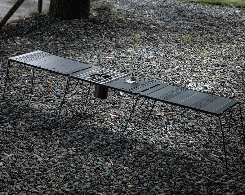

CAMPINGMOON CK-12BK-2P Комбинированная алюминиевая панель-полусекция для стола IGT, аксессуары для кемпингового стола, складной уличный стол