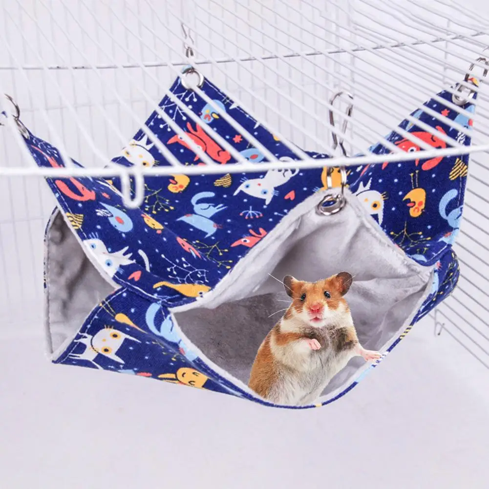 Pet Accessories  Cozy Hamster Ferrets Rat Chinchilla Cage Hammock Canvas Small Animal Hammock Large Space   for Home