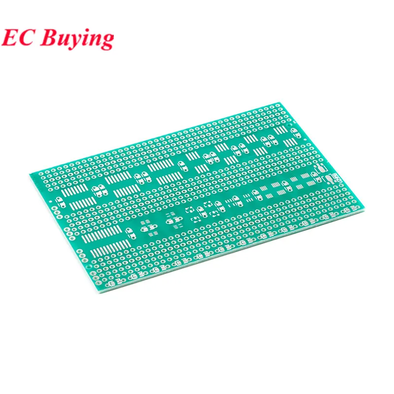 7x11cm satu sisi SMD Universal PCB papan sirkuit Transfer Adapter uji plat untuk IC Resistor kapasitor dioda/Triode/Transistor