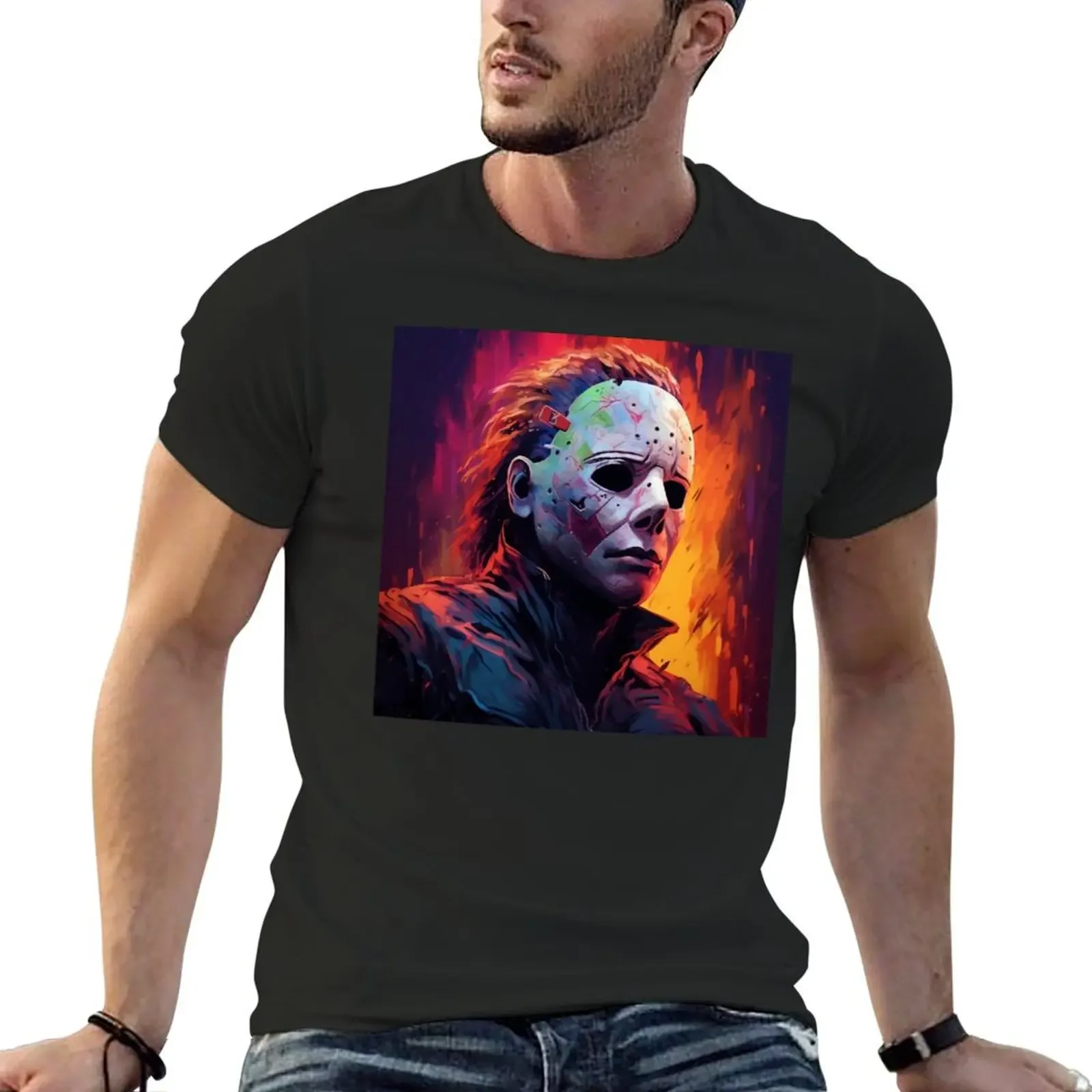 Michael Myers Colourful Gaze T-shirt vintage clothes graphics new edition mens graphic t-shirts funny