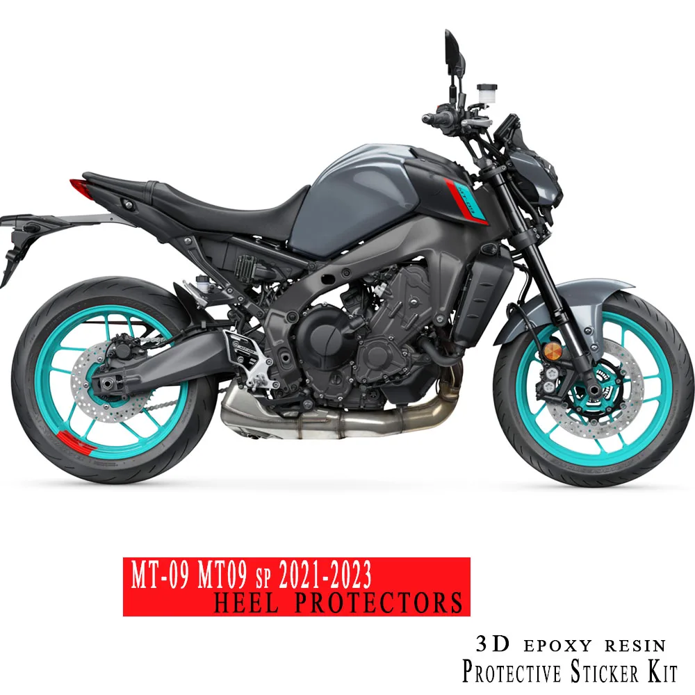 

3D Sticker Motorcycle 3D Epoxy Resin Sticker Protection Kit Heel Guard Sticker For Yamaha MT-09 MT09 SP 2021 - 2023