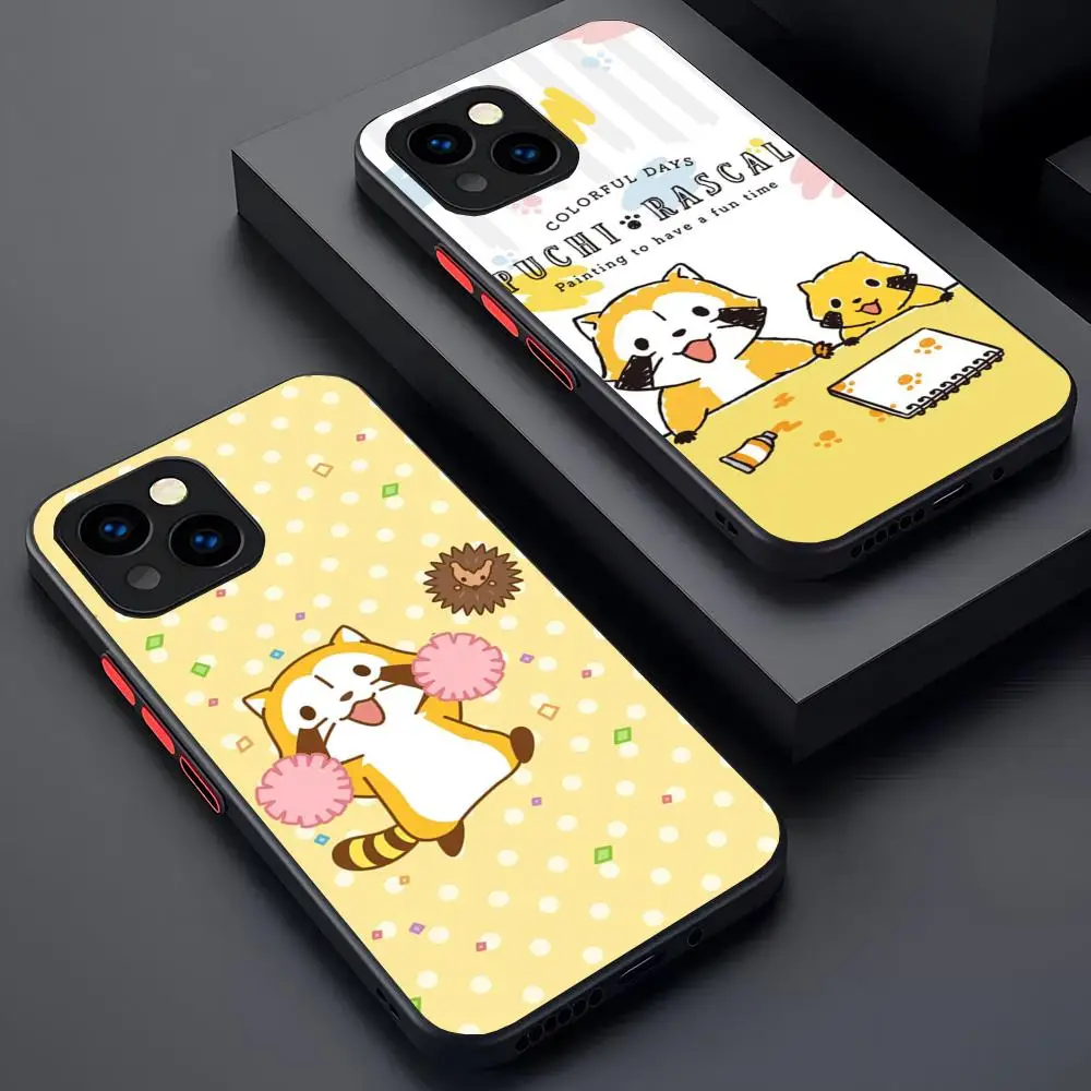 Raccoon Rascal casing ponsel Matte transparan, penutup belakang 16 15 IPhone 12 11 13 Pro Max X XR XS 8 SE Mini Plus