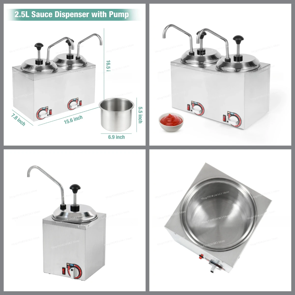 Stainless steel electric heating feeder, single nozzle, commercial cheese packing equipment
