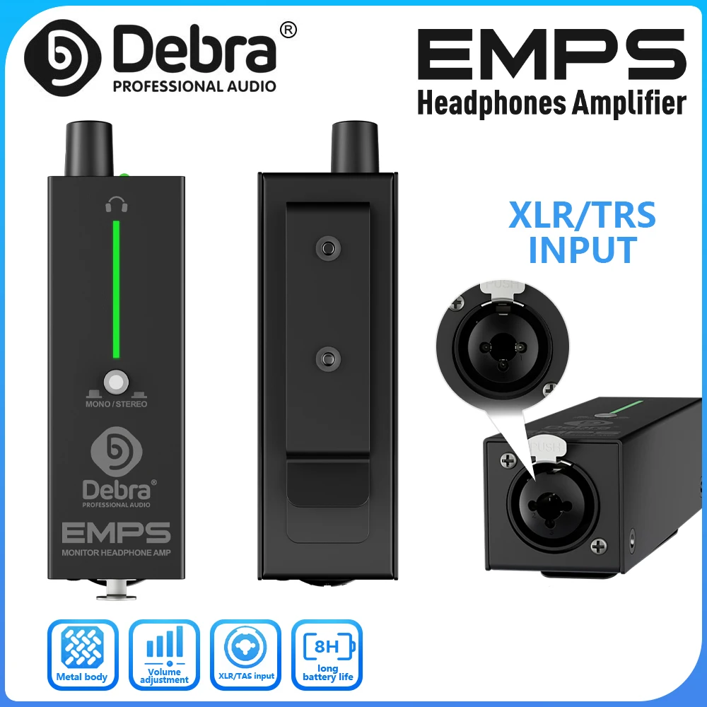 Debra EMPS OTG Professional Stereo Headphone Amplifier, Mono/Stereo Switch, Metal Housing, Built-in Headphone Amplifier Chip