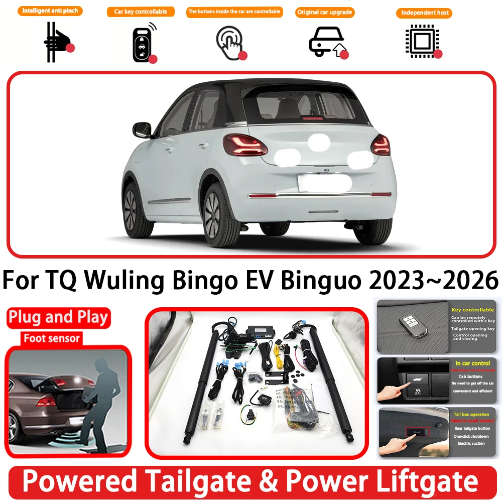 for TQ Wuling Bingo EV Binguo 2023~2026 OEM Plug and Play Auto Powered Tailgate Power Liftgate Rear Trunk Opener System