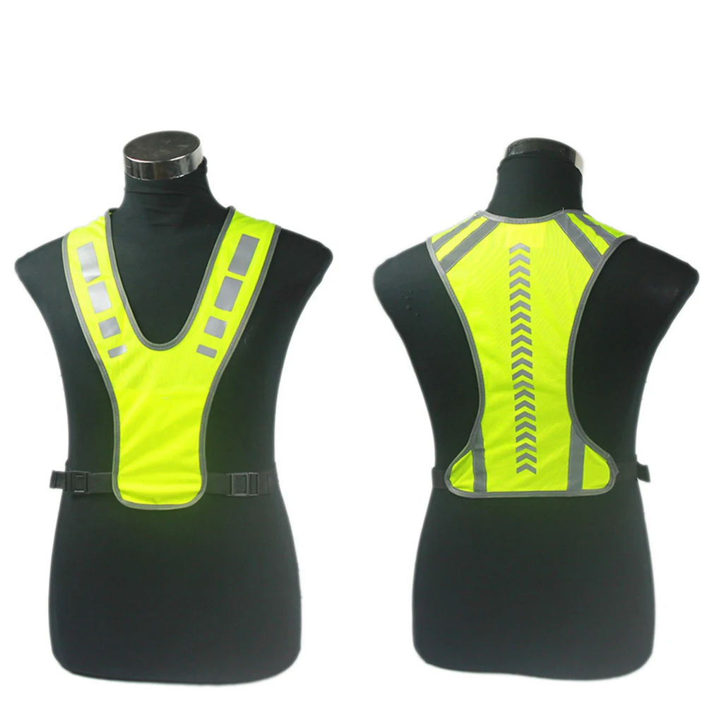 LED Lights Up Reflective Running Vest Thin Night Cycling Safety Vest High Visibility Battery Powered Reflective Vest For Outdoor