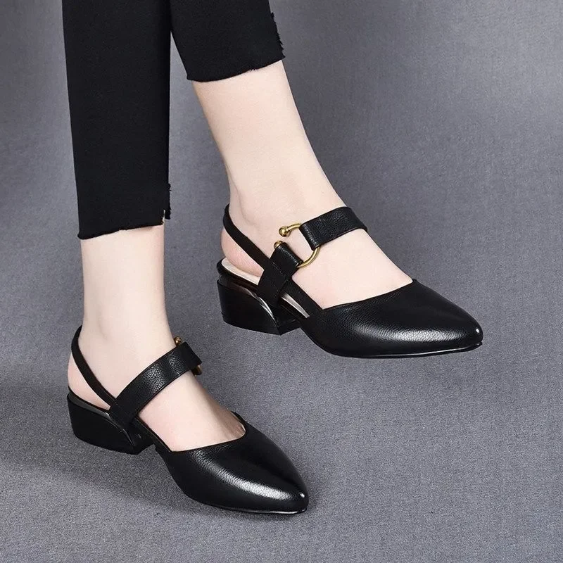 Cresfimix Zapatos Mujer Donna Cool Argento e Nero Primavera Slip on Scarpe con tacco alto Lady Fashion Décolleté stile alta qualità C9286