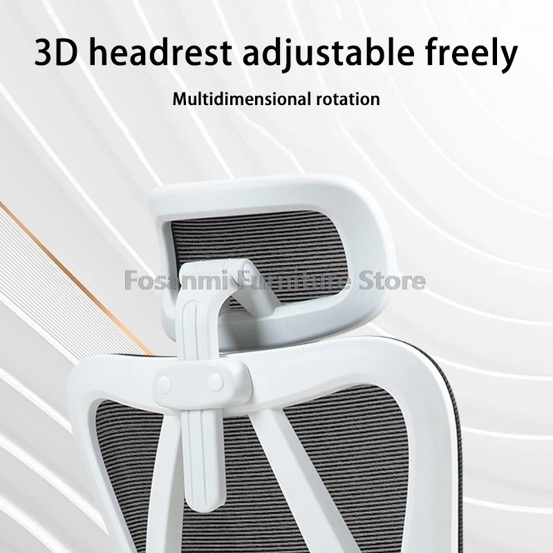 Ergonomic Office Chair Featuring Lumbar Support Breathable Mesh Back And Headrest Height Adjustable Computer Chair For Office 