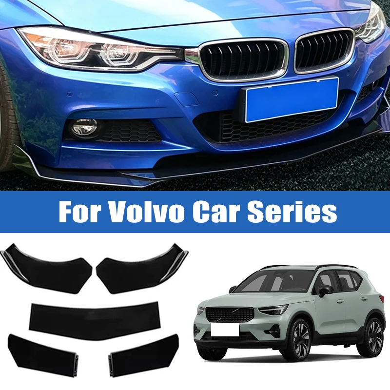 

5Pcs Car Front Bumper Separator Bumper Lip Body Kit Duck Lip Separator For Volvo S40 S60 S90 V40 V60 V90 XC40 XC60 XC90 C30 C70