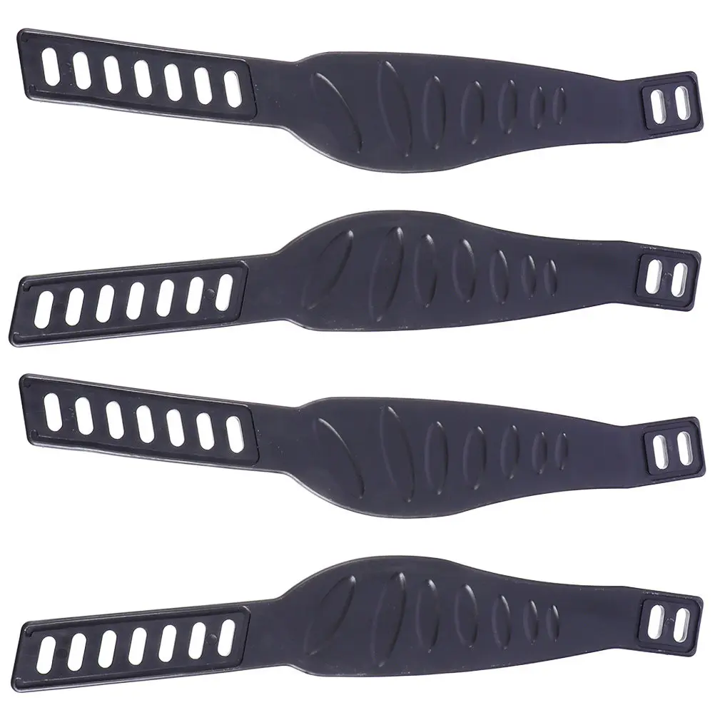 

2Pairs Universal Pedal Straps Adjustable Cycling Toe Straps Bendable Non-Scratch Fitness Equipment Accessories Gym Bike Supplies