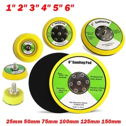 1/2/3/4/5/6 Inch Polishing Sanding Pad Pneumatic Sander Disc Backing Pads Hook & Loop M5 M6 M8 Thread For Pneumatic Sander