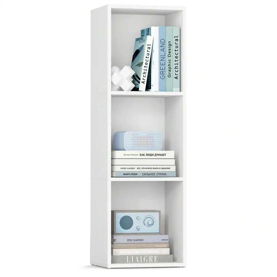 Custos Collection - Bookshelf, 3-Tier Bookcase, Book Shelf, Open Storage Shelf, 9.4 X 11.8 X 37.3 Inches, For Living Room, Home