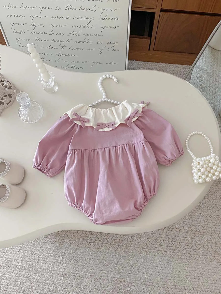 الخريف طفلة حلوة لطيف دمية طوق القوس بذلة طويلة الأكمام، طفلة لطيف بذلة طويلة الأكمام، مناسبة جدا للذهاب o #2