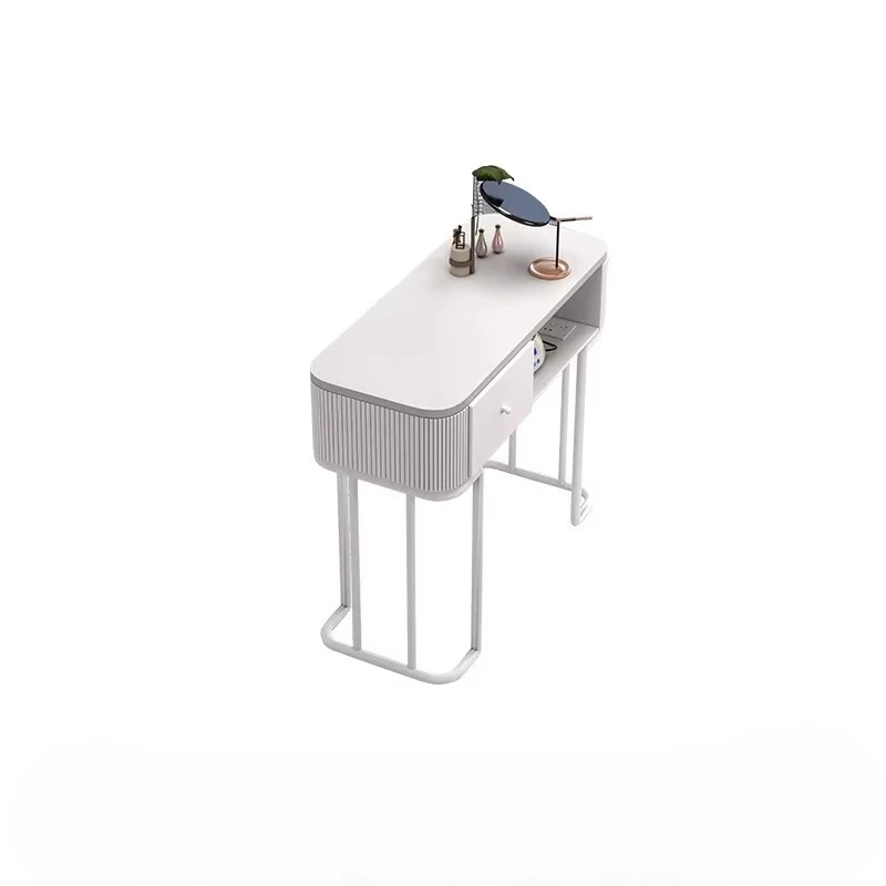&c Hot Sale Modern Simple Style Wood/Glass Manicure Table and Chair Set Light Luxury Big Drawers Nail Beauty Salon Furniture