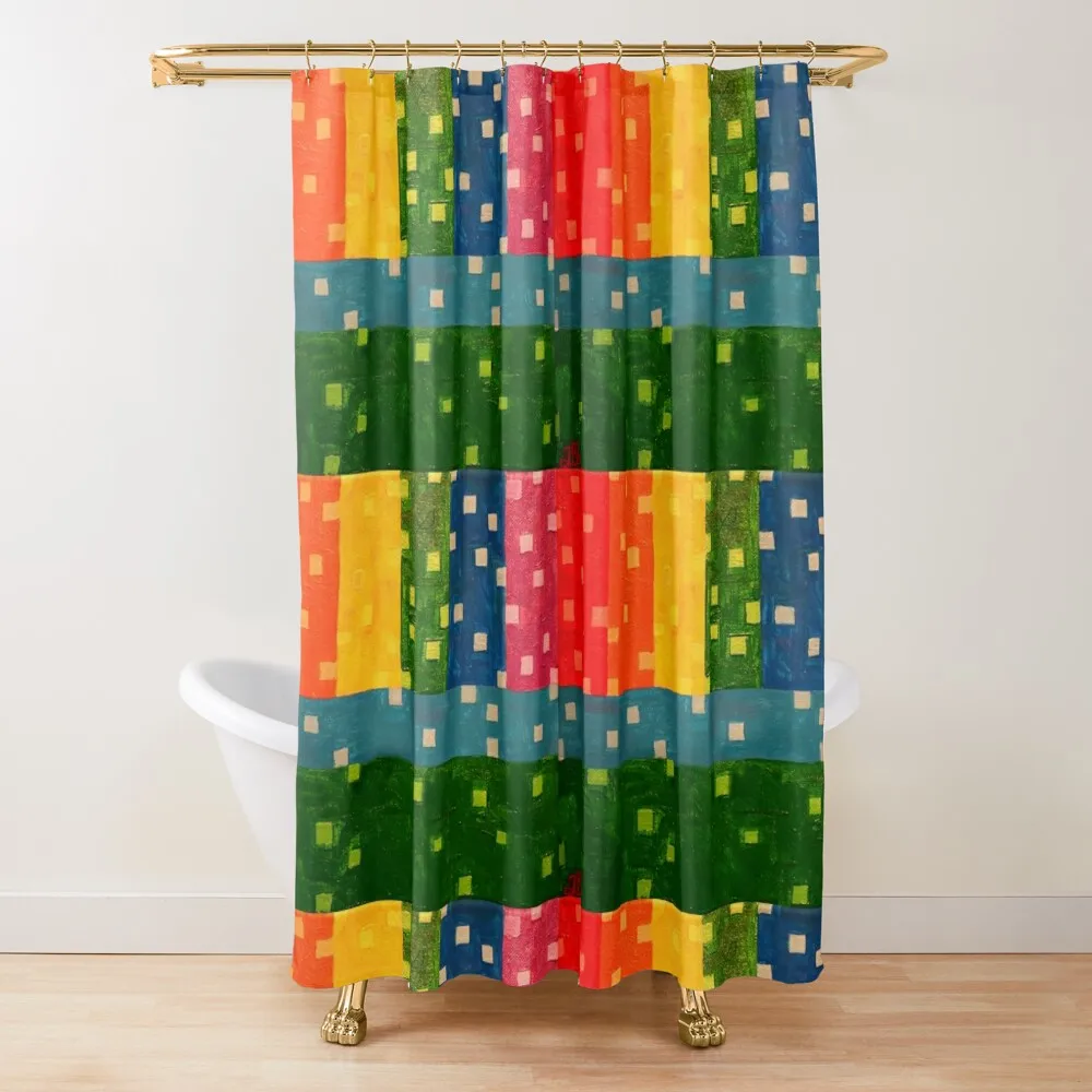

Занавеска для душа Pixel Rainbow Land, роскошный набор накладок для душа в ванной комнате, занавеска для ванной комнаты