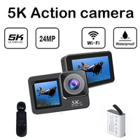 5K Action Camera 4K60FPS With WiFi Remote Control HDMI Wireless Microphone EIS Anti Shake 40 Meter Waterproof Camera