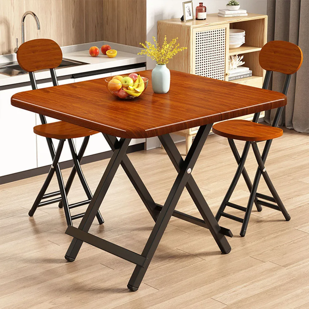 

Folding Table Small Table Folding Convenient Home Dining Table Square Table Furniture Kitchen Camping Foldable Coffee Table 80cn