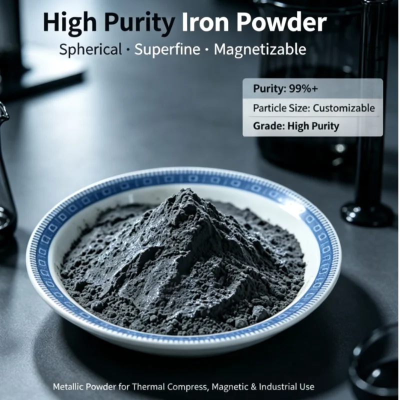 High Purity Spherical Iron Powder Hot Compress Nano Reduced Iron Carbonyl Superfine Iron Magnet Powder