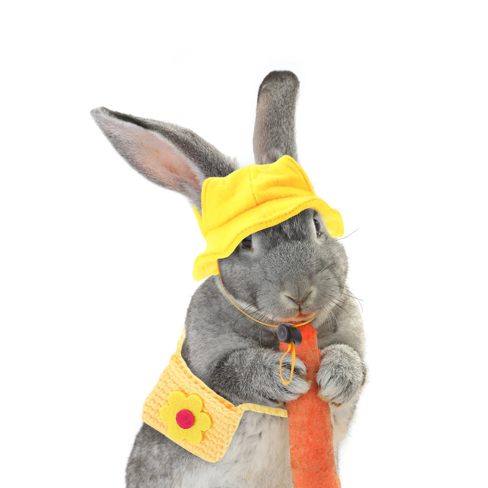 

1 set 1 Set Bunny Pet Costume Hats Small Sized Caps Pouch Decorative Rabbit Party Cosplay Accessories Headwear Dress Up Gift For