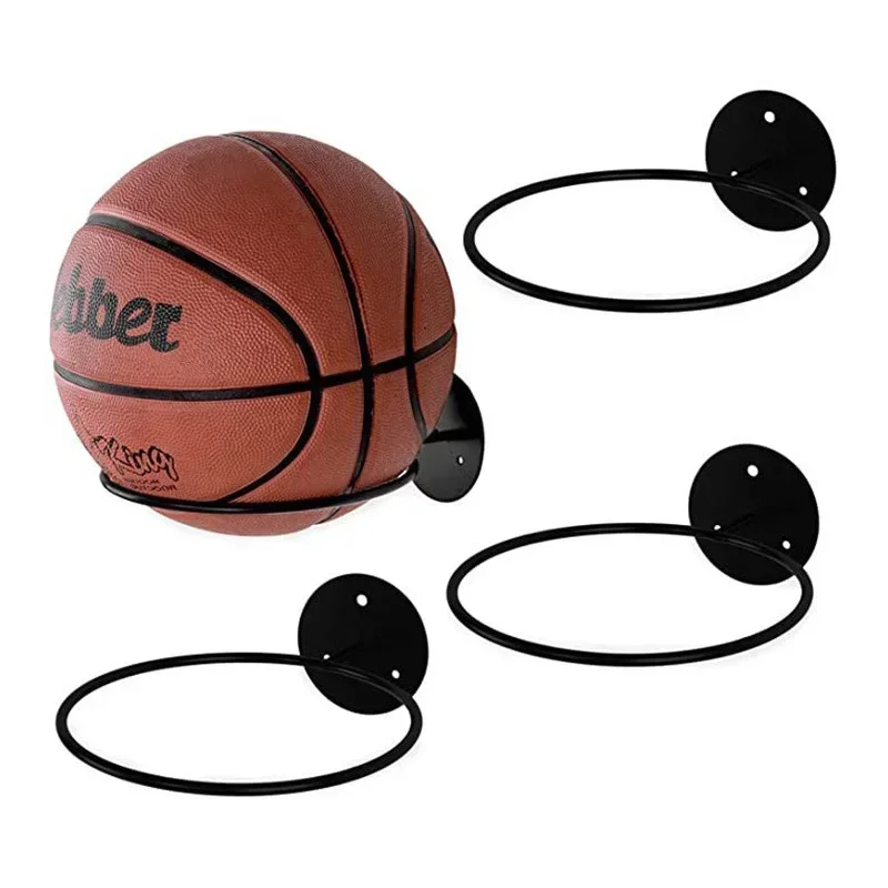 Put Display Football on Soccer Wall Rack Racks Home Volleyball The Ball Basketball 3pcs Holders