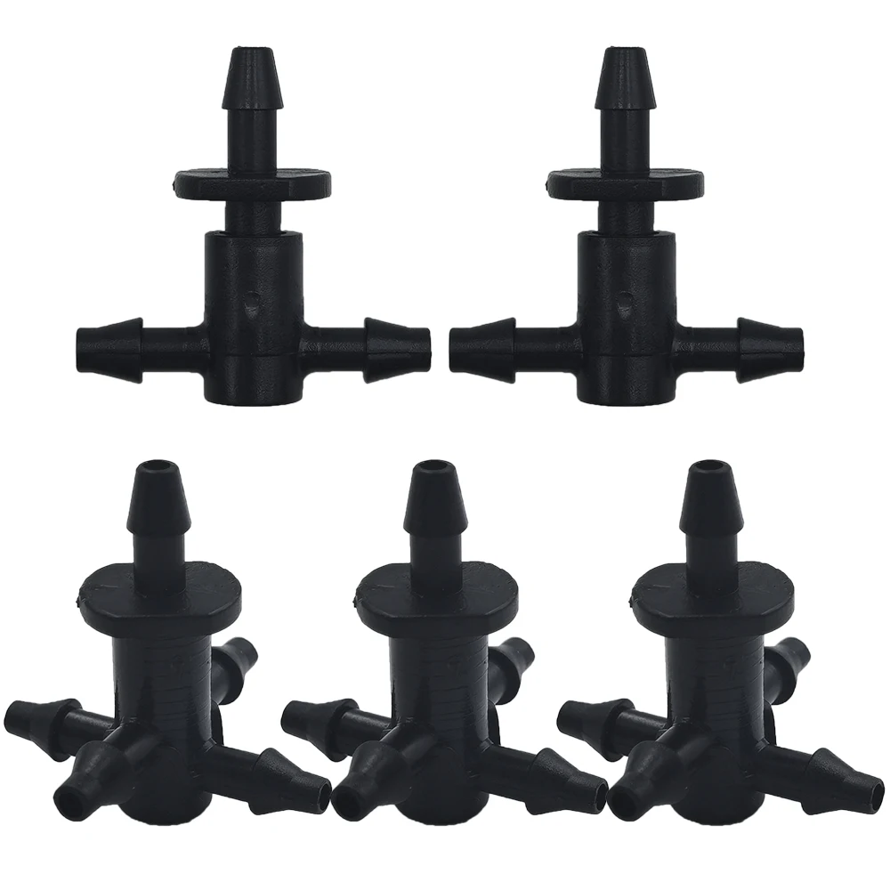 20PCS Barbed 3/5mm Hose Straight Quick Connector Drip Irrigation Garden w/ 2-Way 4-Way Hose Splitter Joint Cross Connector