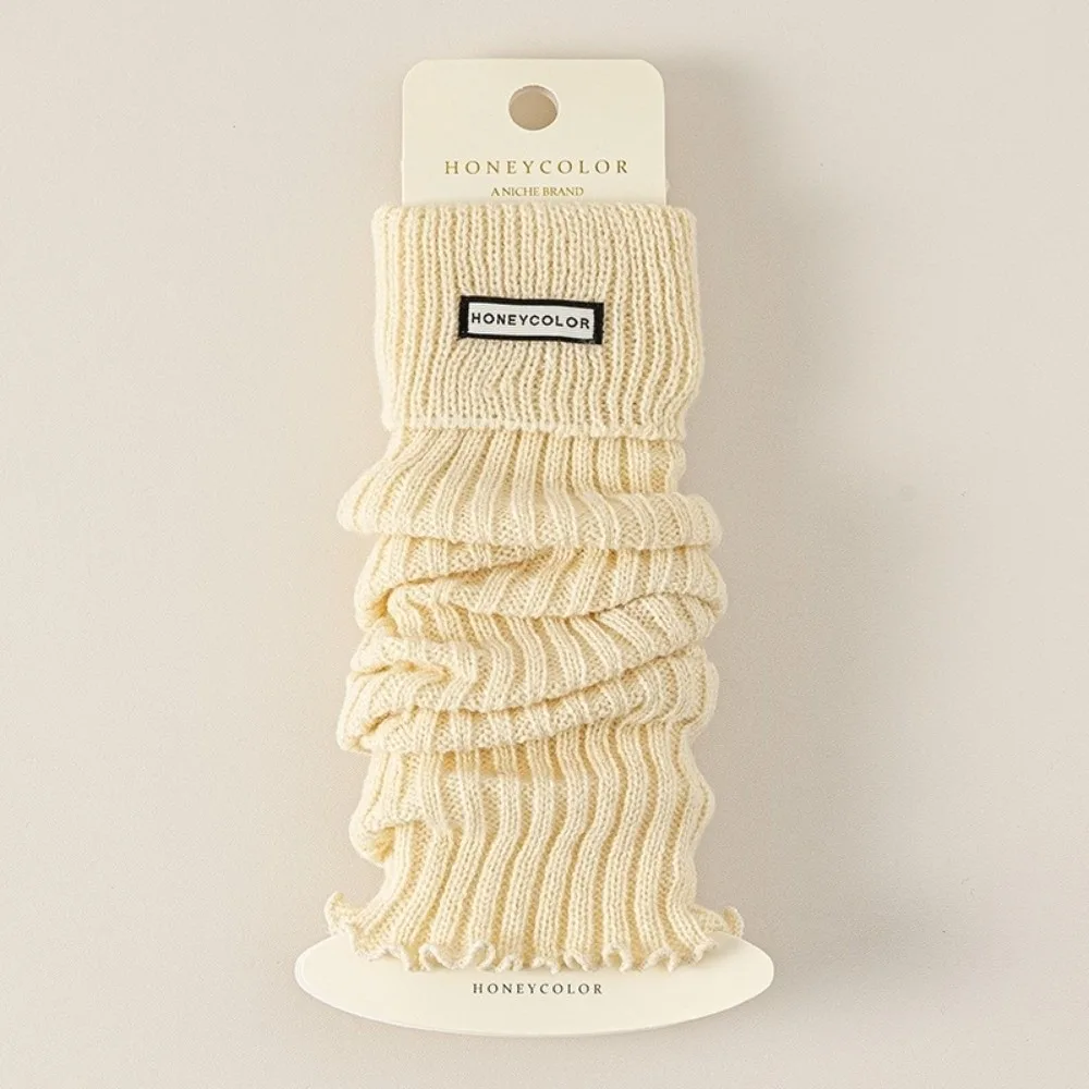 

New Solid Color Leg Warmers Thickened Harajuku Middle Tube Socks Mid-Calf Sock Women