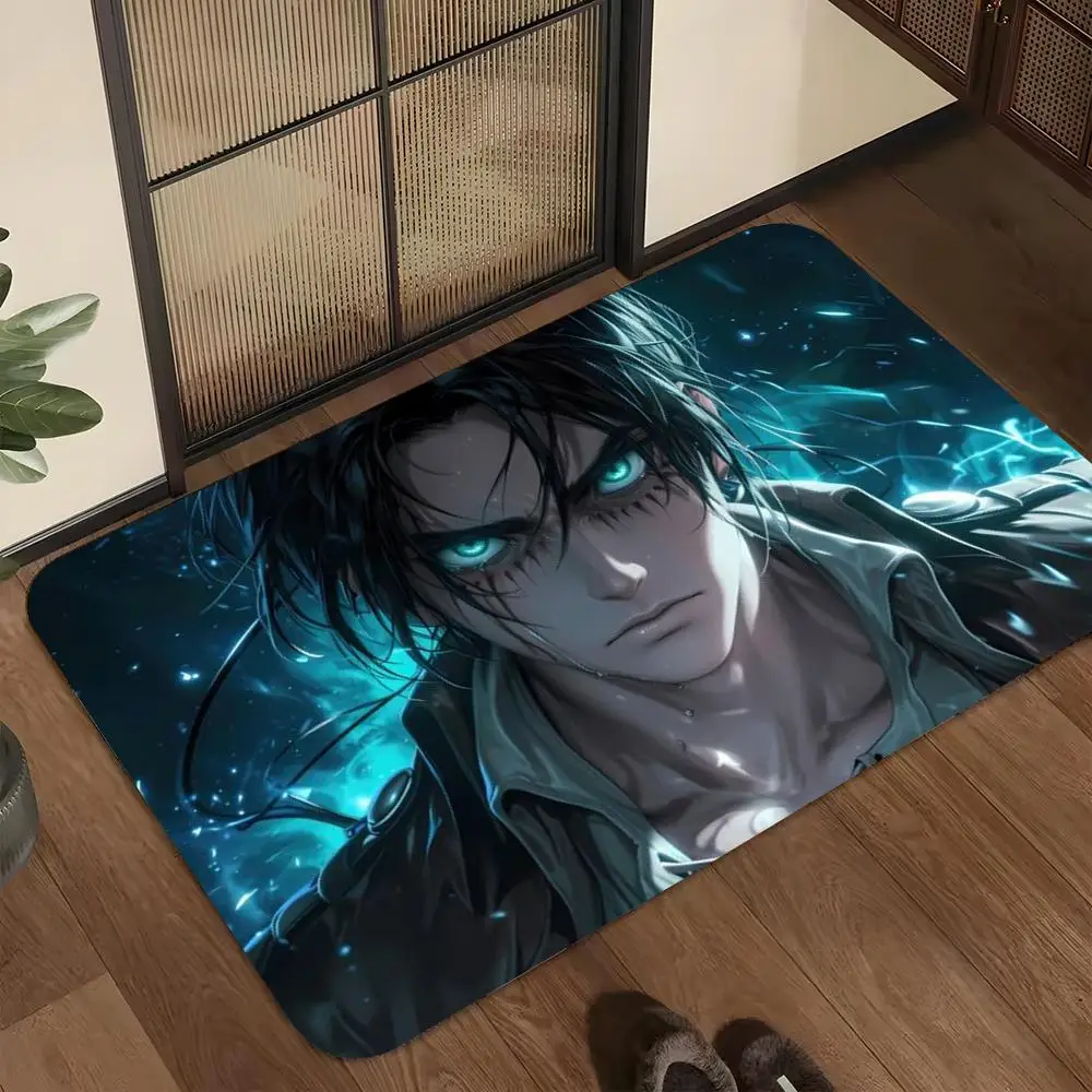 A-Attack On Titan Floor Mat Welcome Mat Entrance Doormat Balcony Bathroom Floor Mats Non-slip Rug Bedroom Carpet