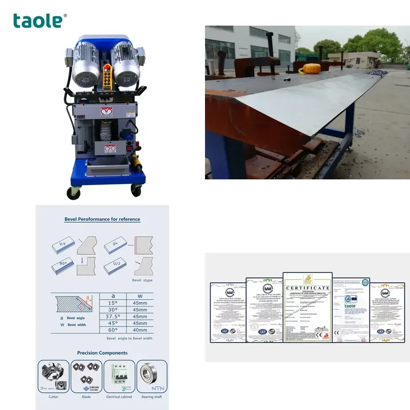 2026 CE Portable Metal Sheet Beveling Machine for Steel Stainless Steel Plate Fabrication