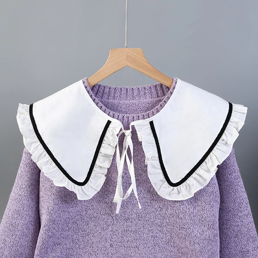 

Baby Navy Style Fake Collar Women Detachable False Shirt Collars Easy Clean Comfortable Accessory for Outfit Styling Collar