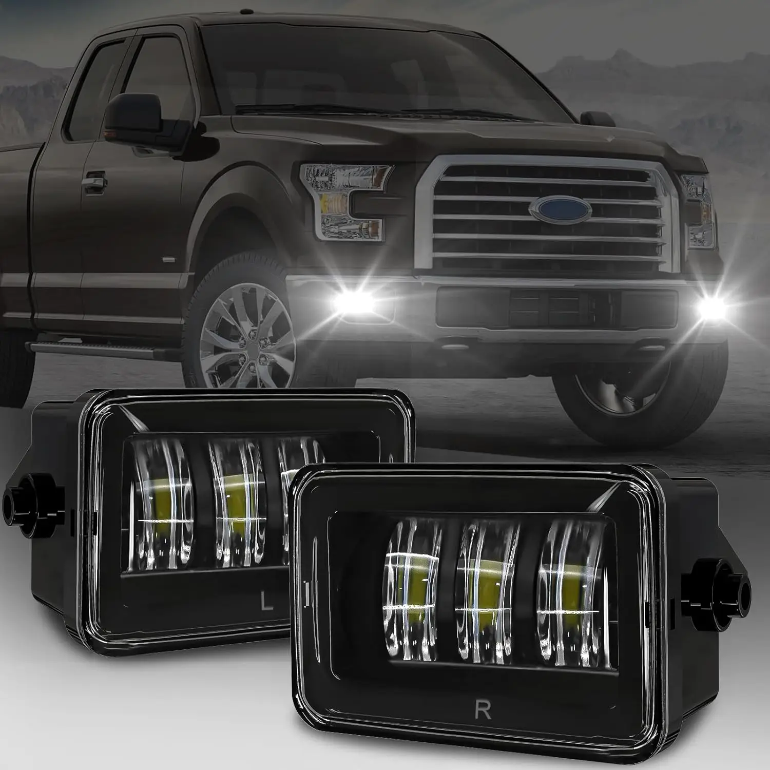 

LED Fog Lights For Ford F150 2015 2016 2017 2018 2019 2020 Pickup Truck Bumper Driving Fog Lamps Assembly Kit