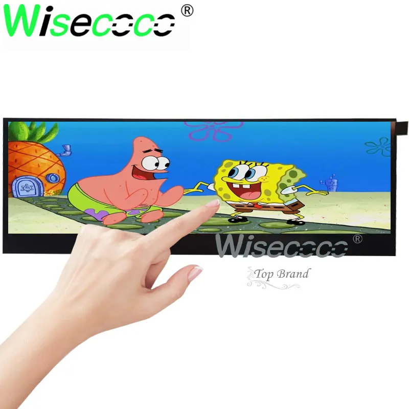 Imagem -06 - Wisecoco-ips Lcd Gaming Console Painel Monitor para Laptops Raspberry pi Display Secundário Faça Você Mesmo Ips Secundário 14 4k 3840x1100