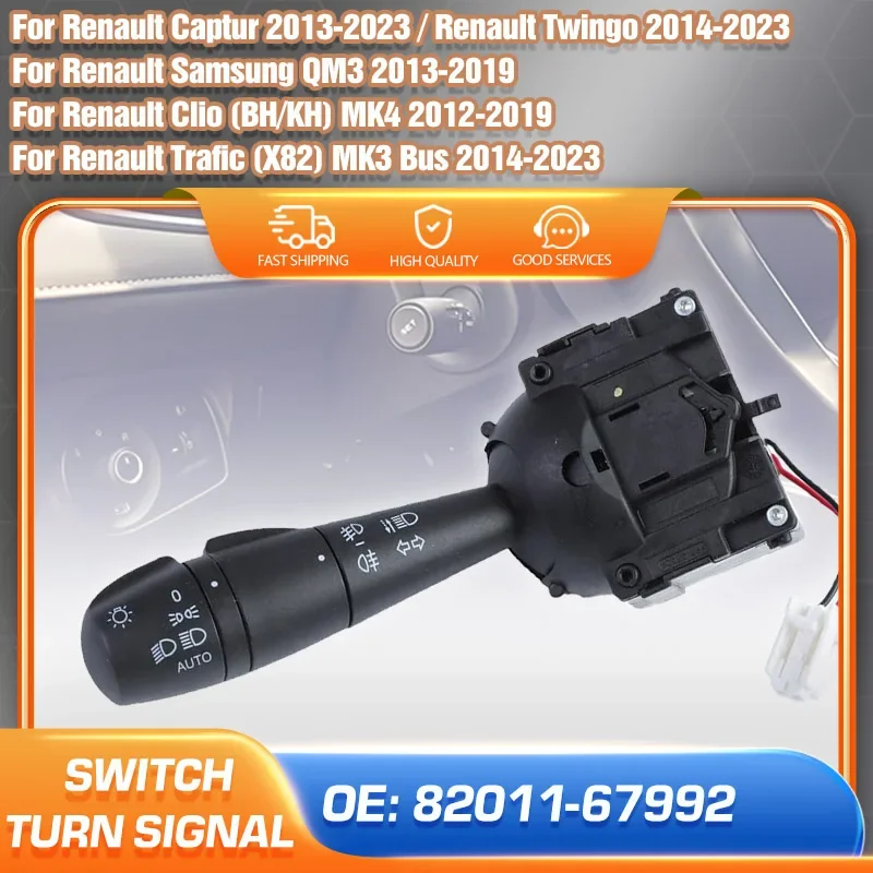 

Turn Signal Switch For Renault Clio 4 2012-2019 Twingo Captur 2014-2023 Opel Vivaro 2014-2019 Steering Column Switch 8201167992