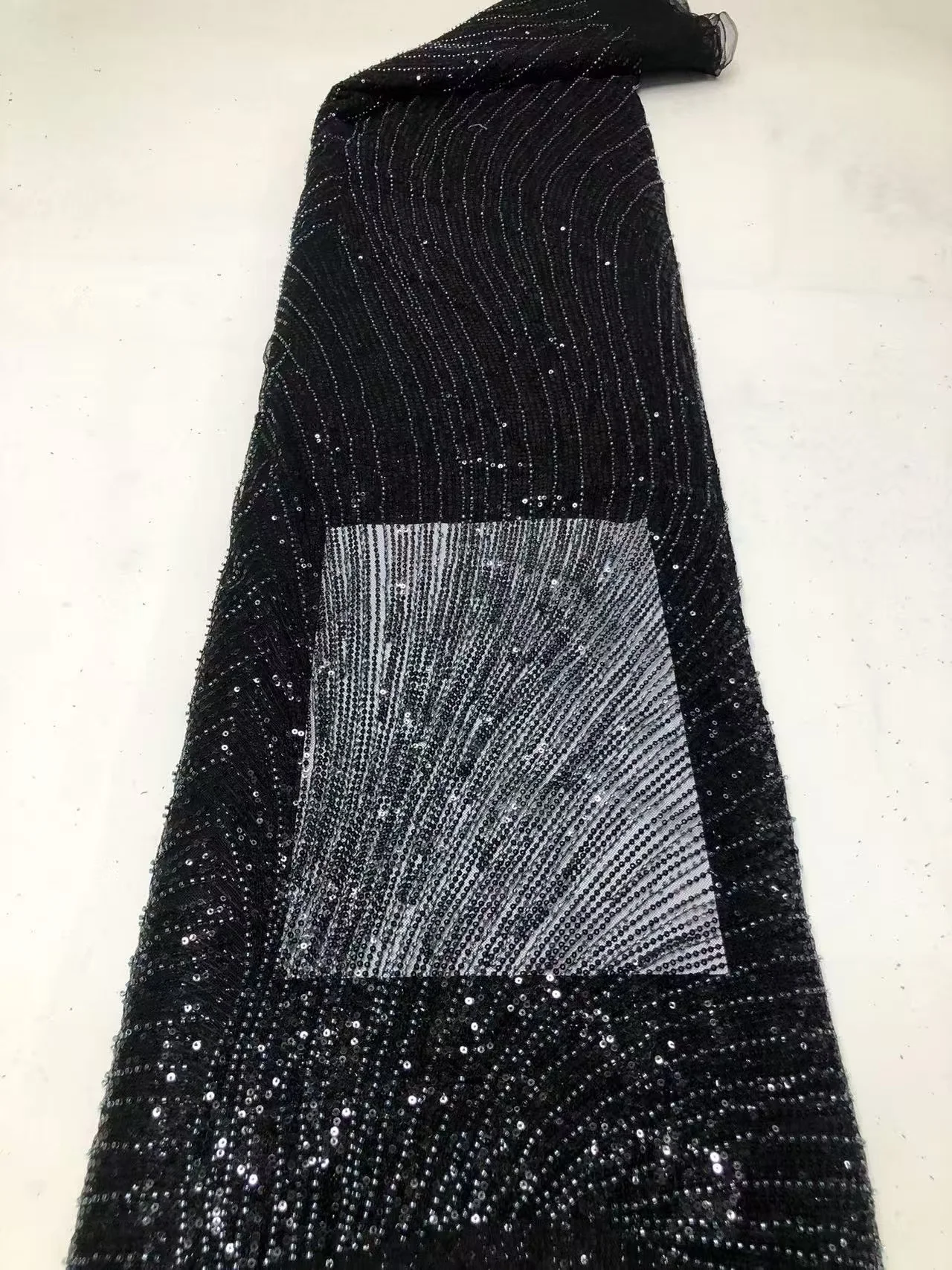 Africa Nigerian Beaded French Mesh Lace With Sequins High Quality 2025 Embroidery Lace Sequins Lace For Wedding Dresses Women