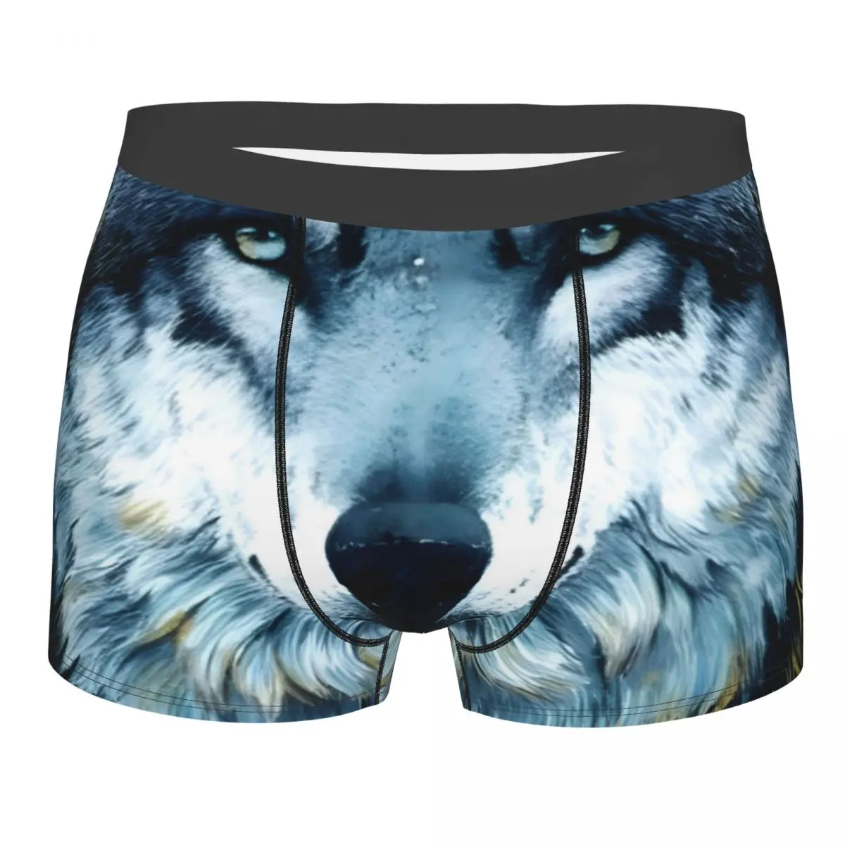 Space Galaxy Wolf Men\'s Panties Moon Stars Men Boxer Underwear Cotton for Male Large Size Lot Soft