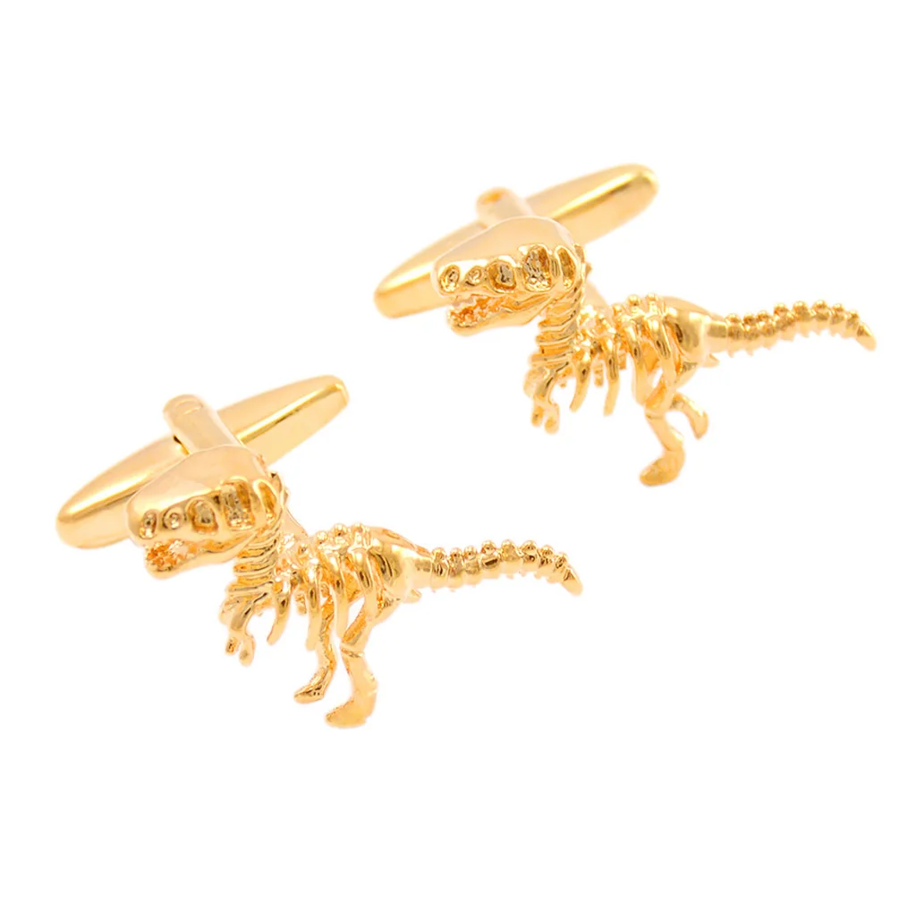 NVT Fashion Dinosaur Skeleton Cufflinks For Mens French Shirt High Quality Metal Cuff Links Gift Jewelry Drop Shipping