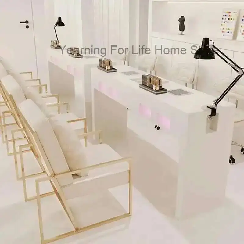 الرماد الشمال مسمار تظهر طاولات لطيف مريح غير تقليدي ماكياج مصمم طاولات الأظافر الحد الأدنى مريح الأثاث التجاري Tisch #6