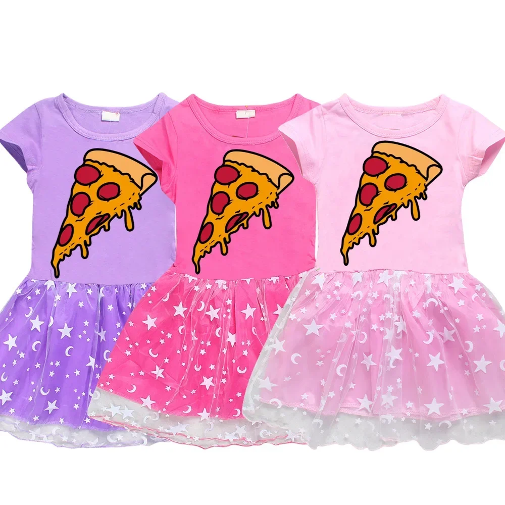 

Kids Cookie Swirl c T Shirt Pleated Dresses Girls Princess Dress Cute Children Summer Vestidos Cartoon Birthday Party Clothes