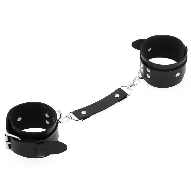 Algemas Bondage Goth do punk Exagerada Personalidade Não-Mainstream Criativo PU Pulseira de Couro