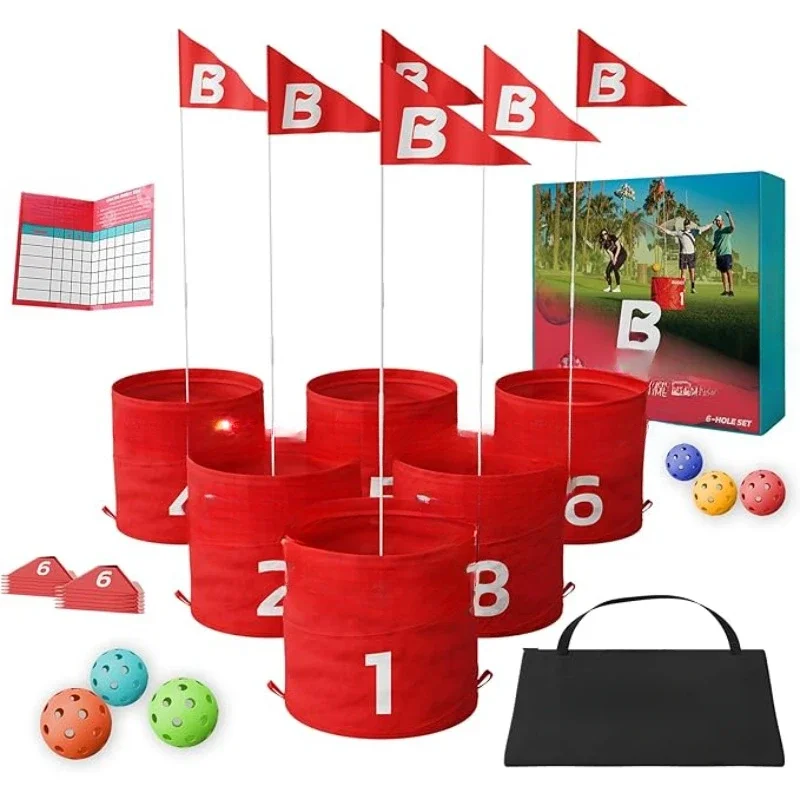 The Ultimate Backyard Golf Game for Kids and Adults - Portable 6 Hole Golf Course Play Outdoor, Lawn, Park, Beach, Yard, Camping