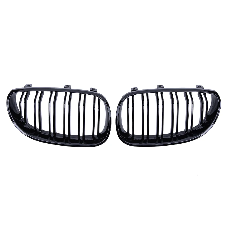 Car Front Bumper Kidney Grille Grill Hood Mesh Double Line Racing Grills For BMW 5 Series E60 M5 E61 520i 545i 550i 535i 03-10
