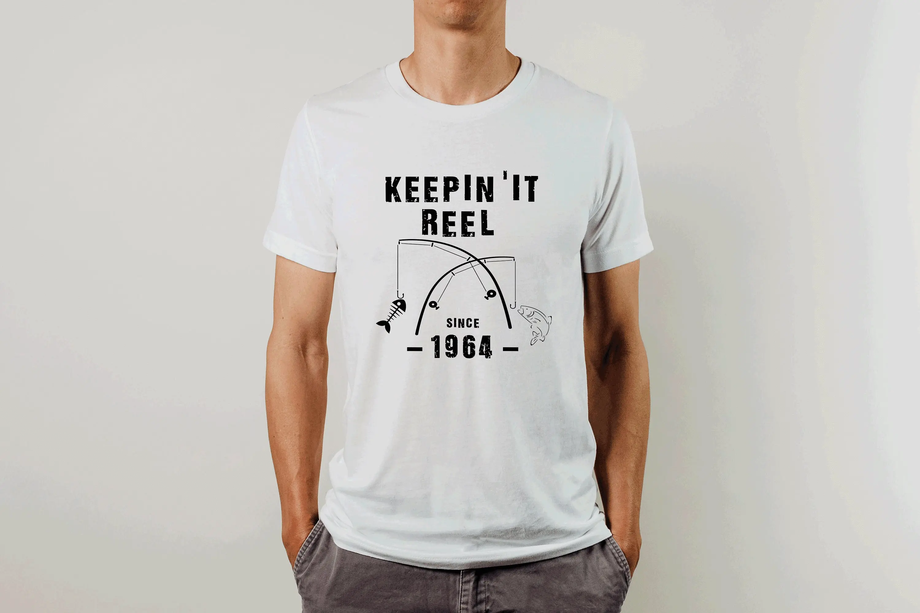 60Th Birthday T Shirt Fishing Born In 1964 Keepin It Reel Since 60 Year Old Fisherman Turning