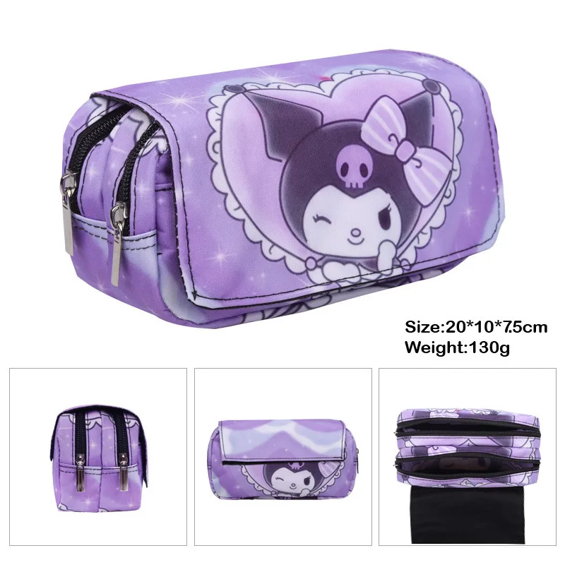 

Hello Kitty Pencil Case Sanrio Anime Kawaii Kuromi Cinnamoroll Cartoon Student Pencil Bag KT Printing Fashion Pencil-box New