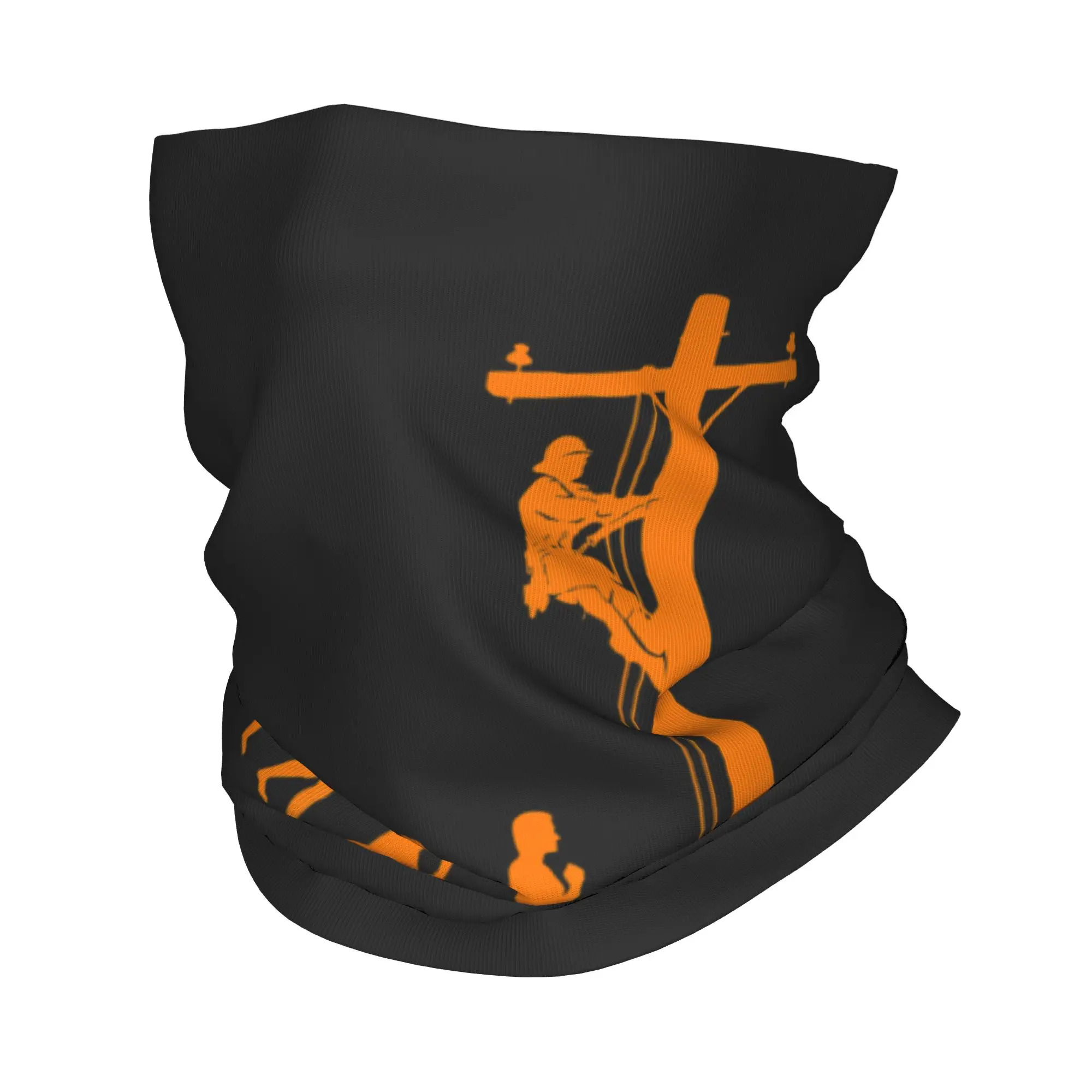 

Custom Cool Unique Evolution Of Lineman Bandana Neck Gaiter UV Protection Face Scarf Cover Women Men Funny Electrician Gift