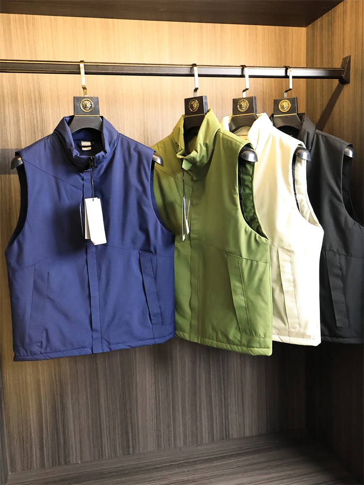 

Lightweight Outdoor Windproof Waterproof Cotton Vest Autumn Winter Sports Jaet Stand Collar Padded Vest Faion Urban Sle