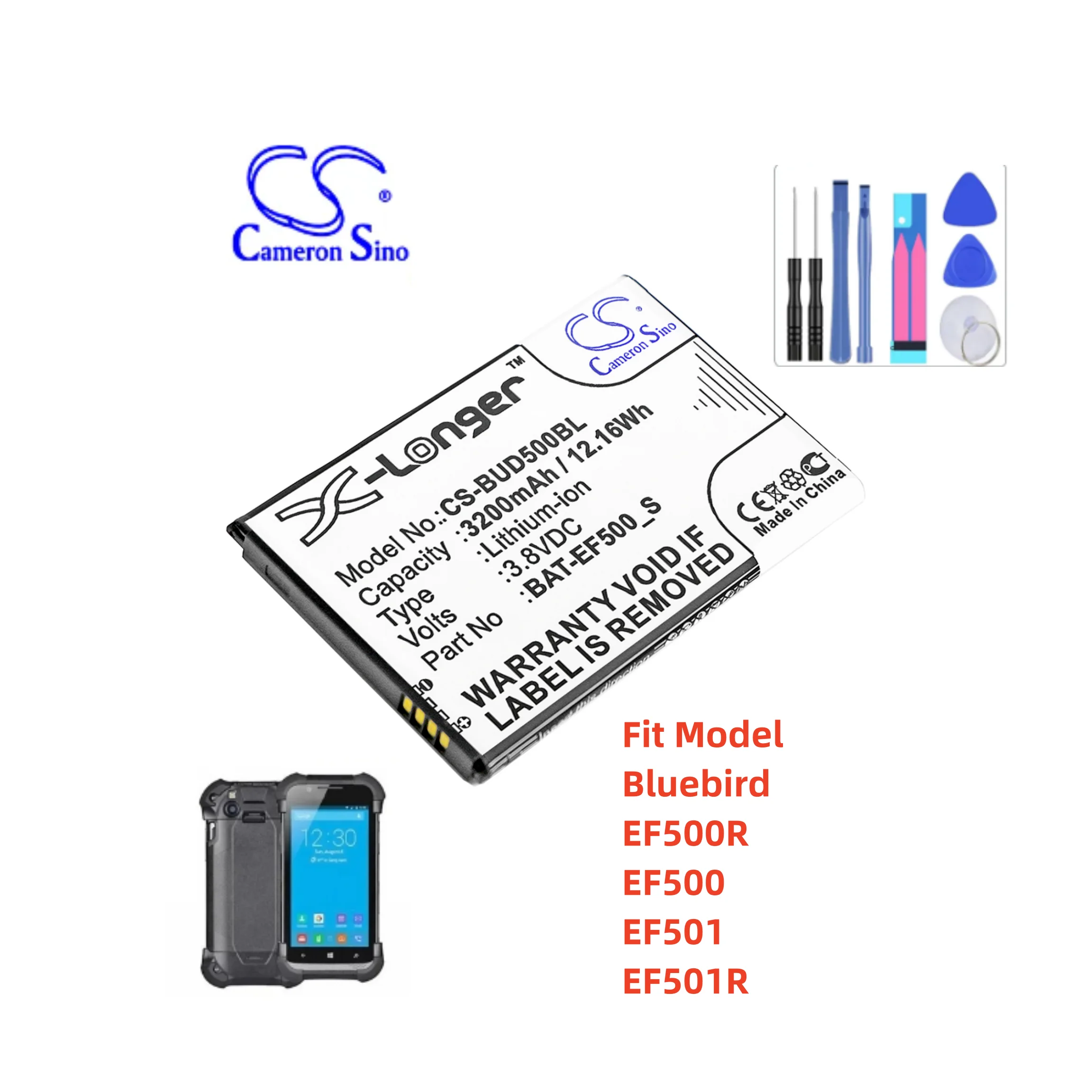 Barcode Scanner Battery For Bluebird EF500R EF500 EF501 EF501R 355040040  BAT-EF500_S  BAT-EF50S BAT-EF50X BAT-EF50X_E  3200mAh