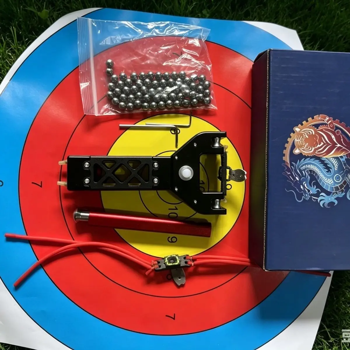 CNC Aluminum Alloy Automatic Bead Loading Slingshot High-precision Powerful Precise Outdoor Hunting Tool